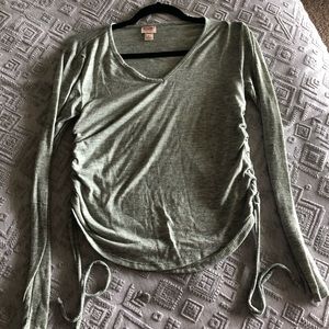 Olive green sinched long sleeve